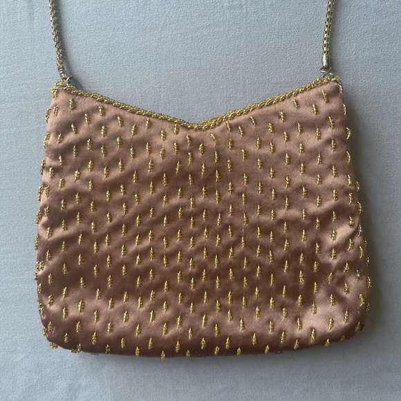 VINTAGE BEADED GOLDEN BAG - Picture 3 of 4